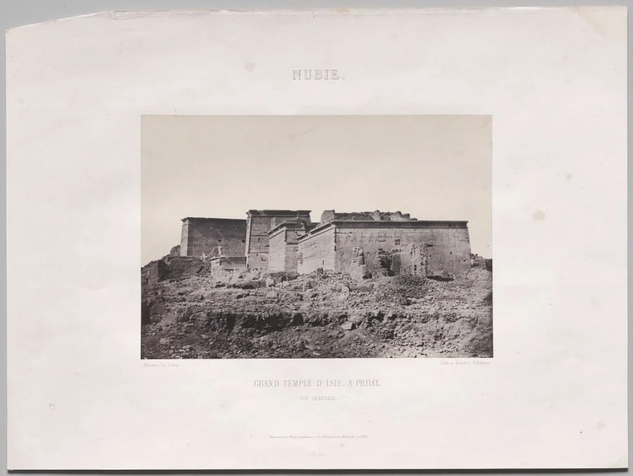 Grand Temple D’Isis, à Philoe (vue générale prise du nord), Nubie, detail