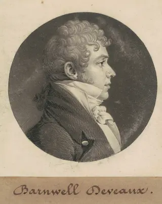 John Barnwell Deveaux, by Charles B. J. Févret de Saint-Mémin, ink, 1809