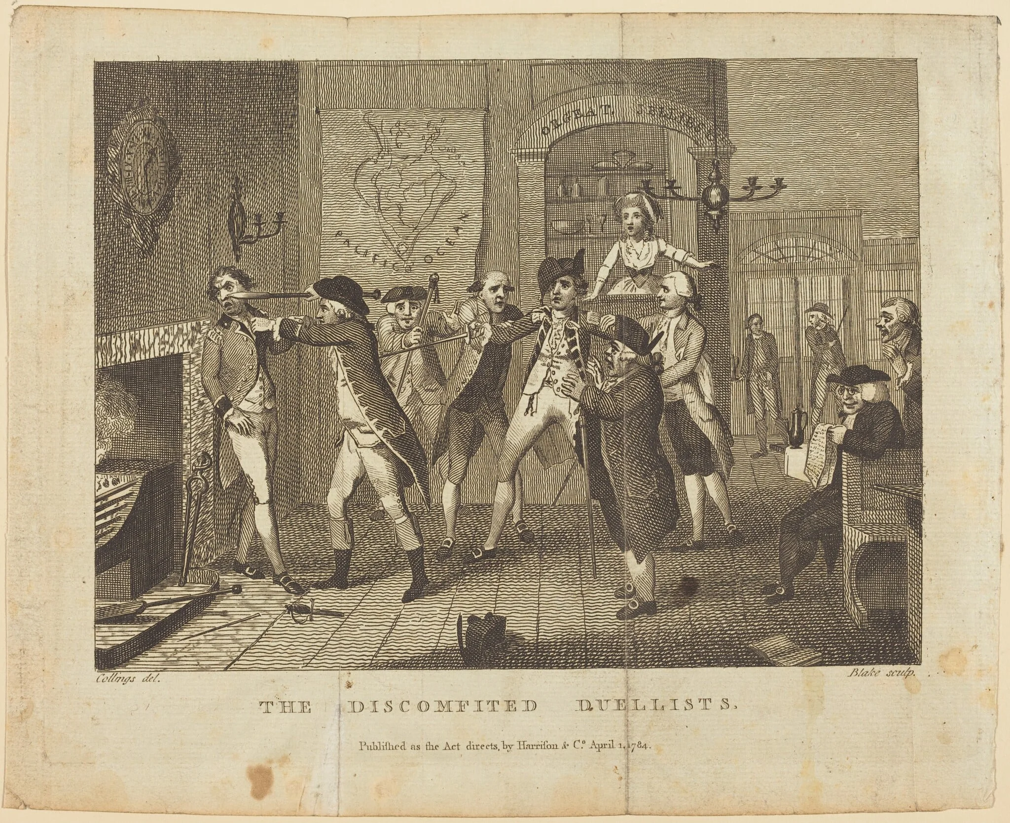 The Discomfited Duellists, detail