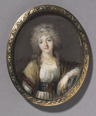 Portrait of a Young Woman, by Charles Hénard, watercolor, 1793