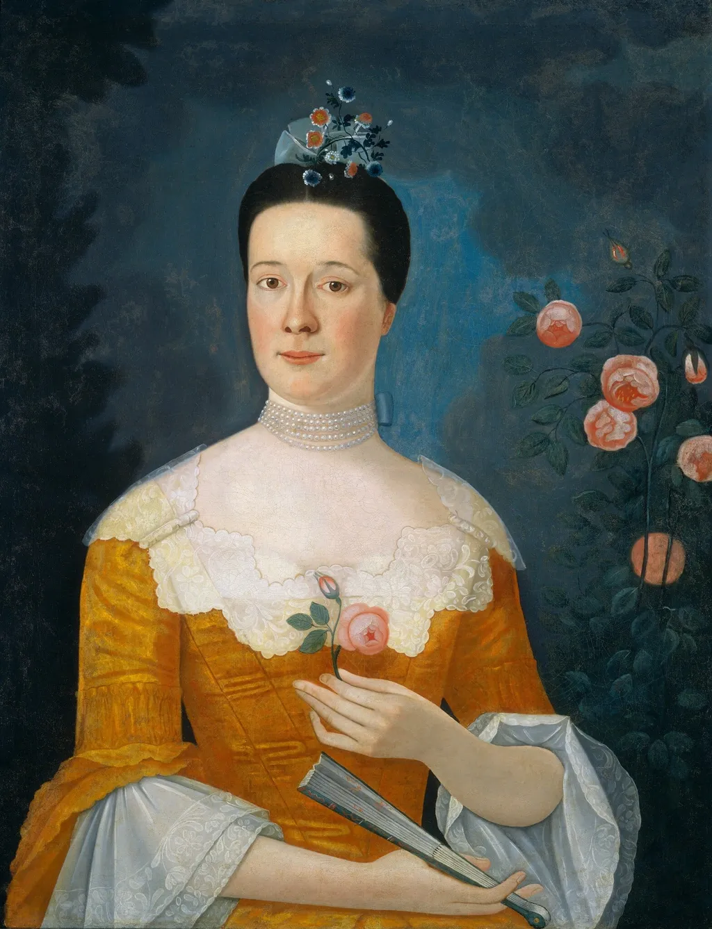 Mrs. John Lothrop, by John Durand, oil, 1770