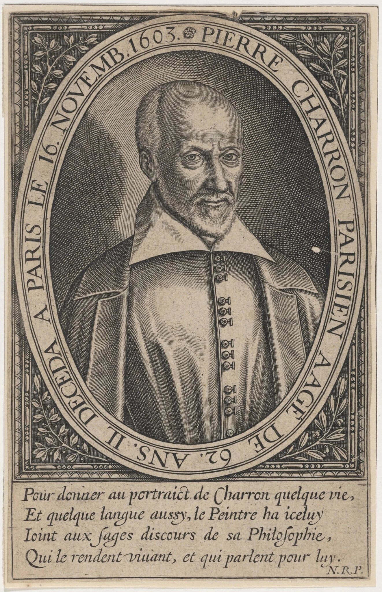 Pierre Charron, French Philosopher, detail