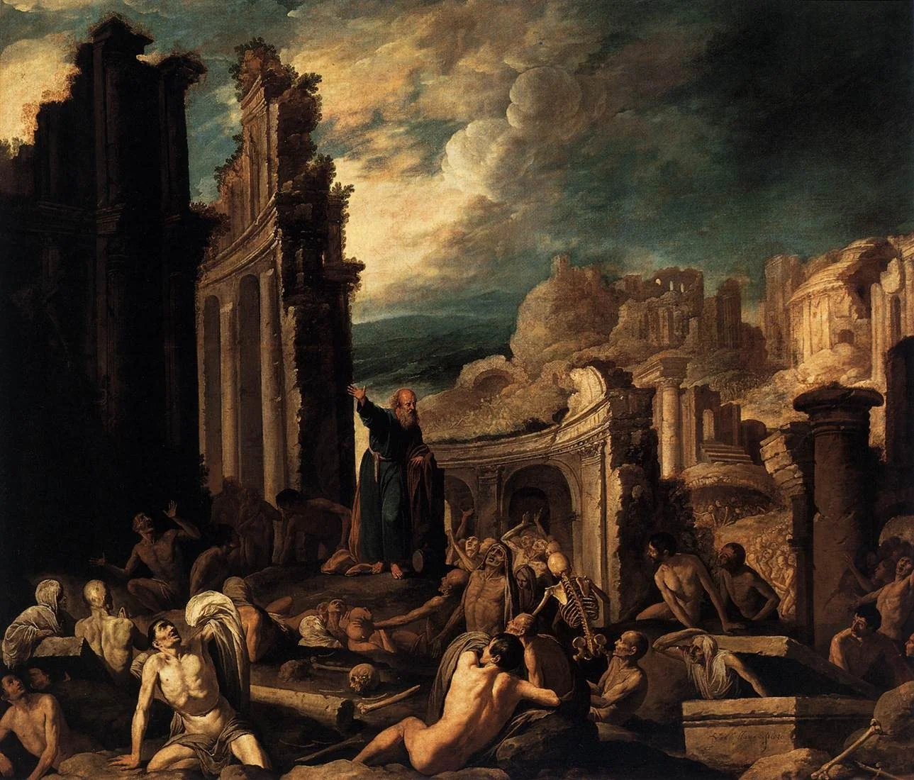 The Vision of Ezekiel, detail