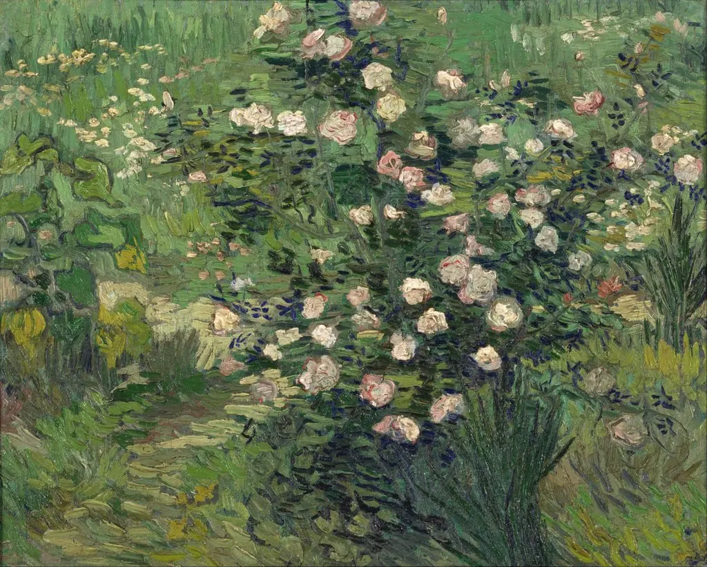 Roses, by Vincent van Gogh, oil