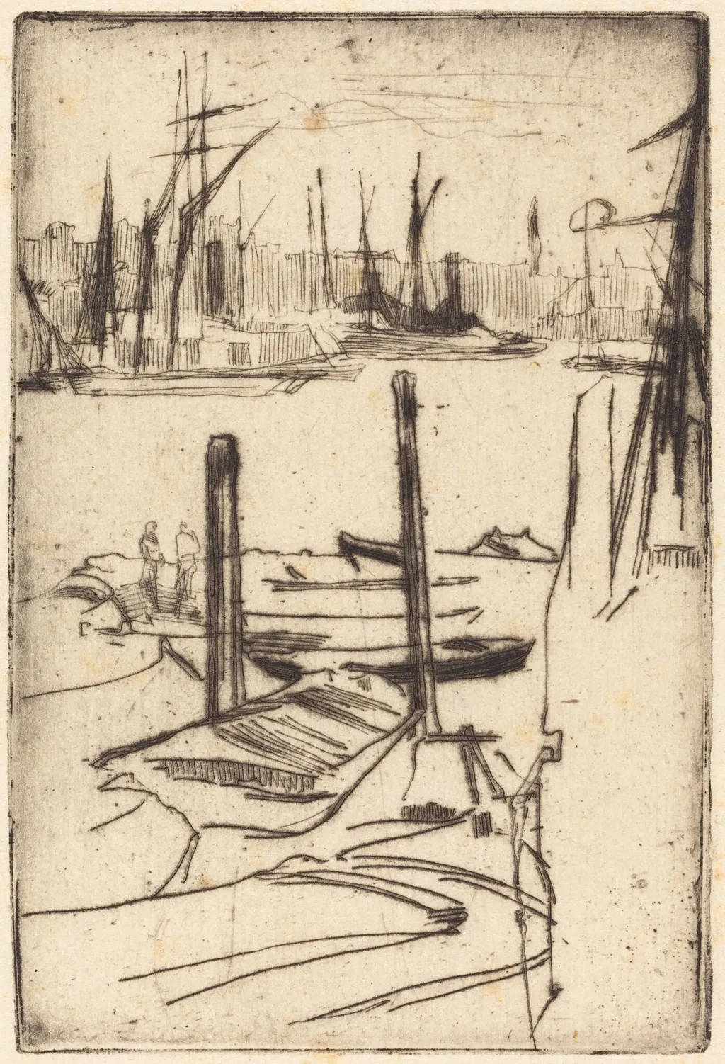 The Tiny Pool, by James McNeill Whistler, ink, 1877