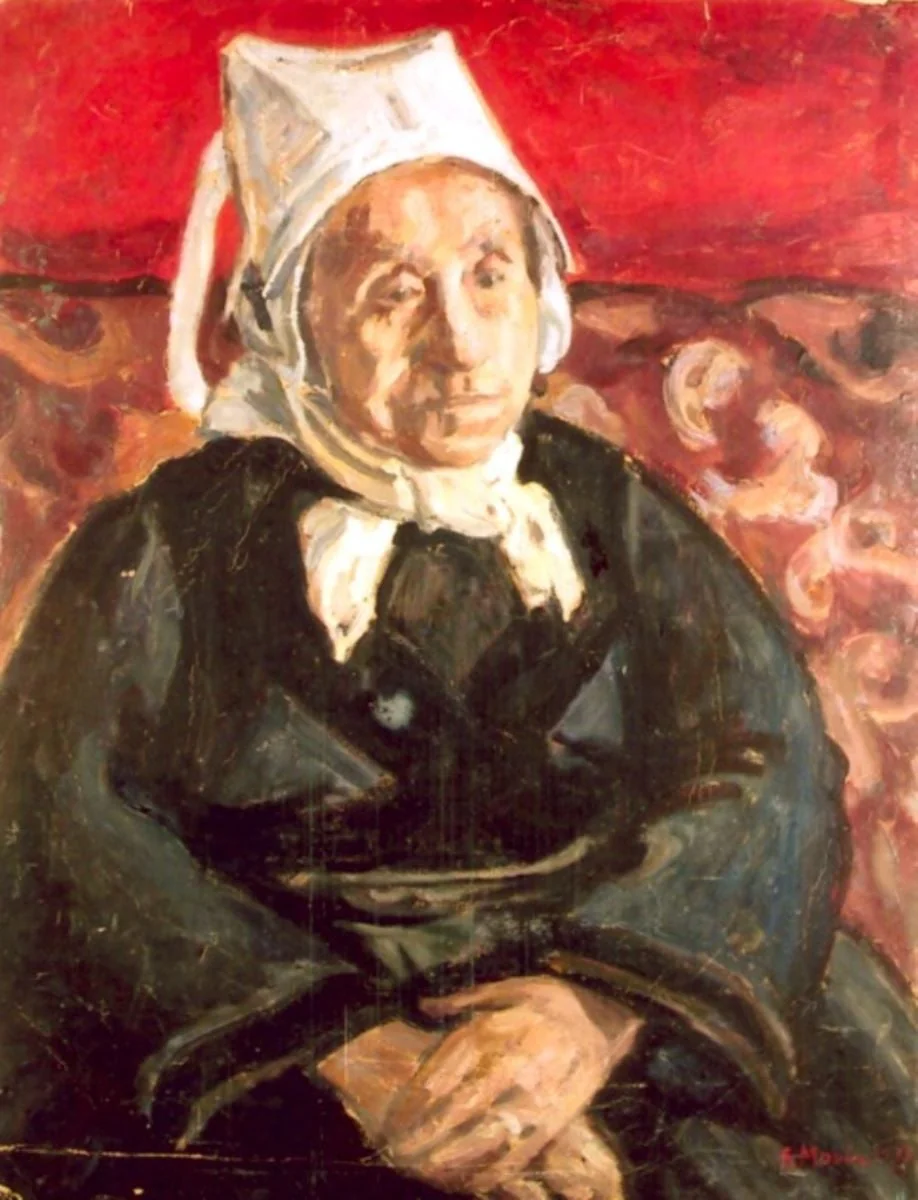 Portret de bătrână, detail
