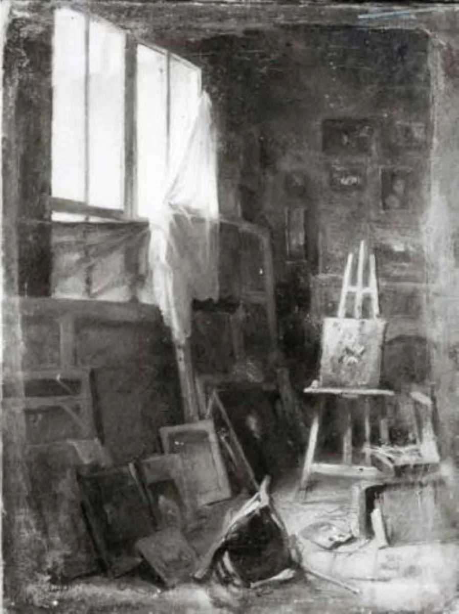 Primul atelier al pictorului din Paris, detail