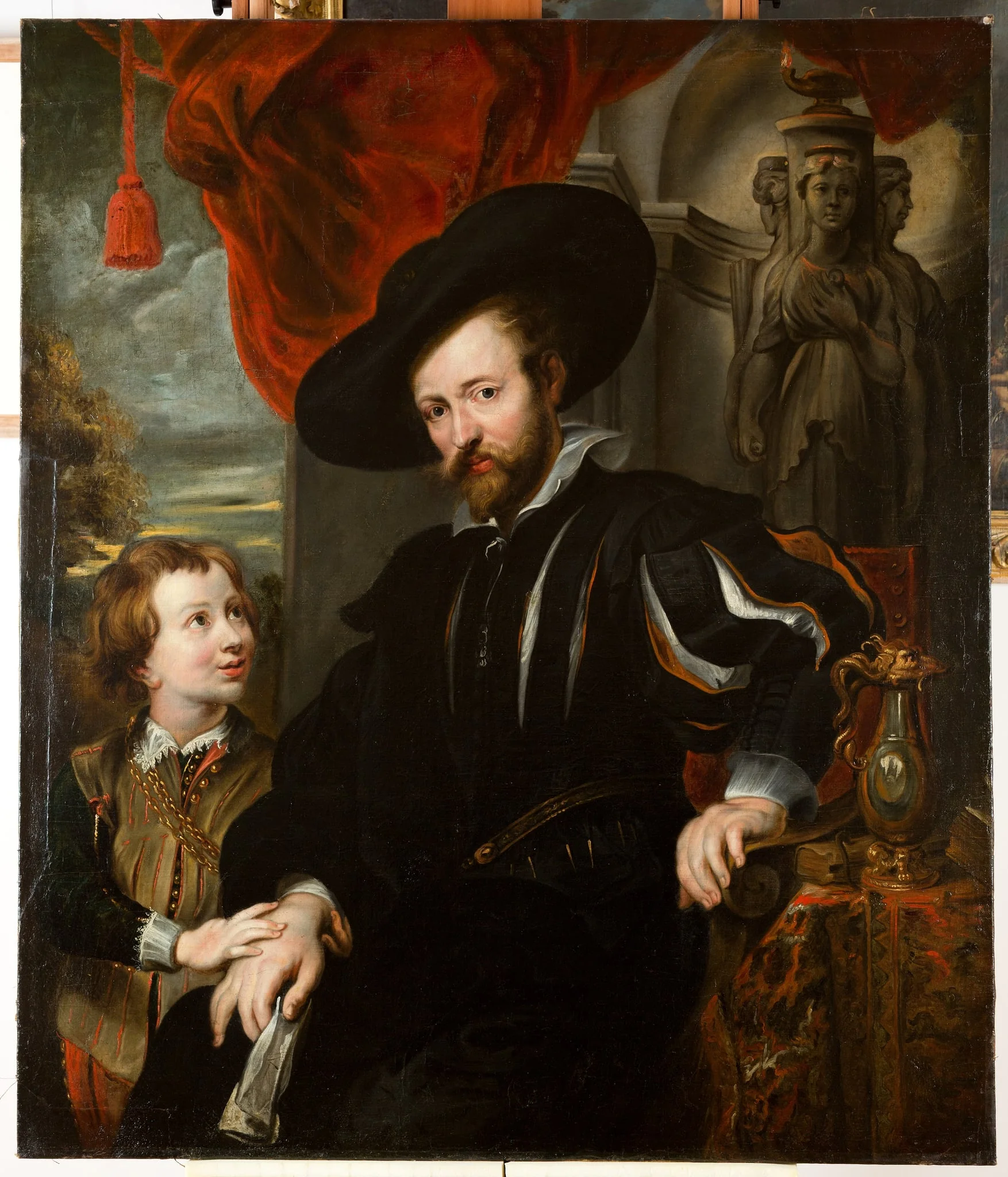 Peter Paul Rubens mit seinem Sohn Albert, detail