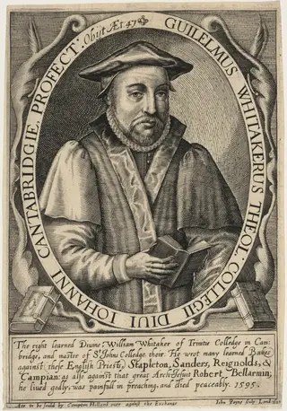 William Whitaker, Master of Saint John's College, Cambridge, by John Payne, ink, 1627