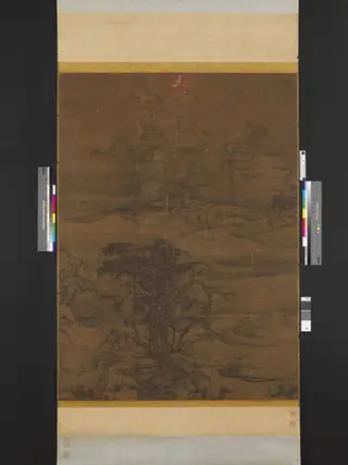 宋人寒林待渡　軸