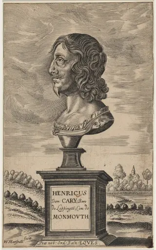 Henry Cary, by William Marshall, ink, 1623