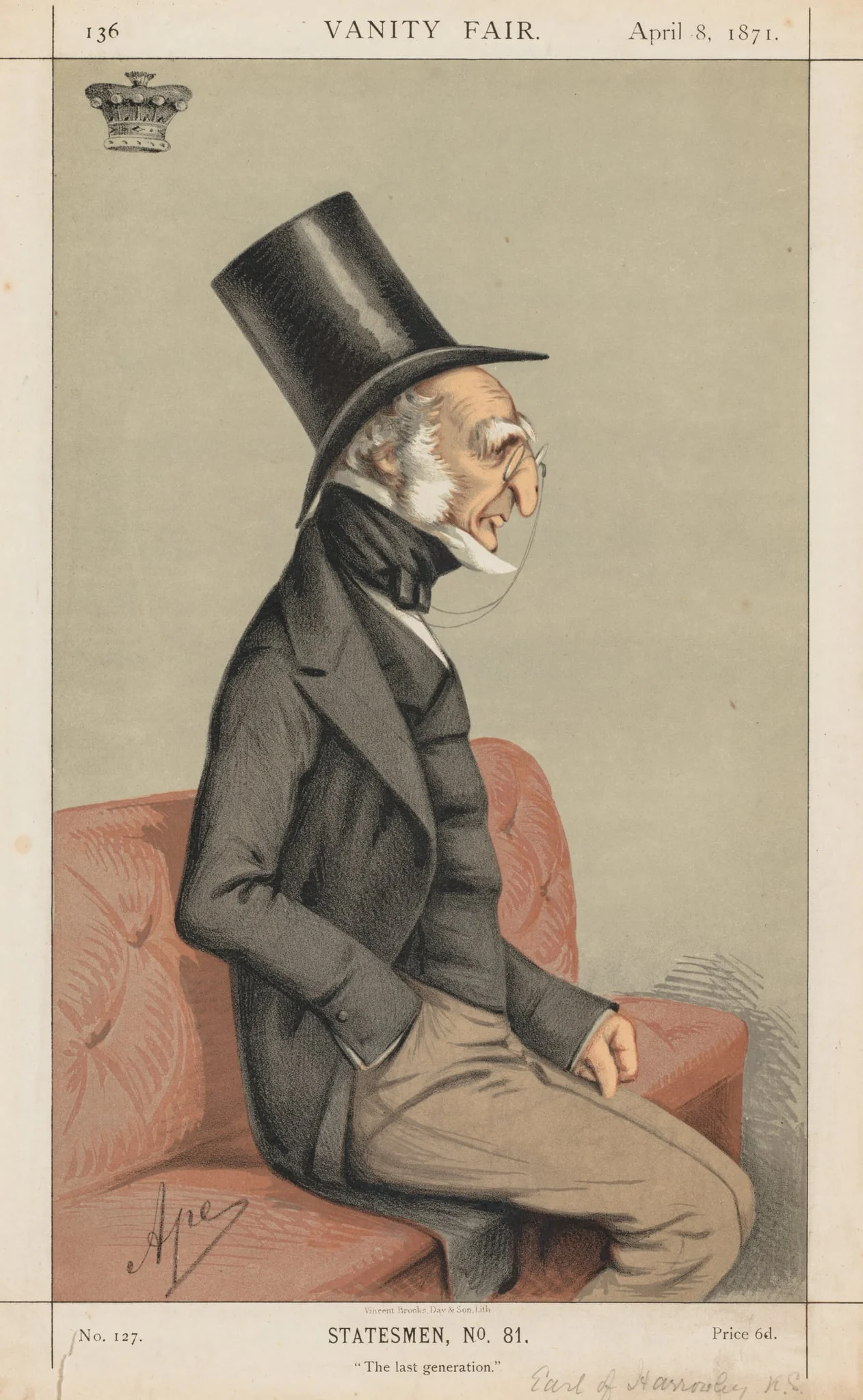 Vanity Fair: Statesman No., 81 "The Last Generation", detail