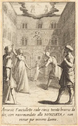 Accursio, by Jacques Callot, ink, 1619