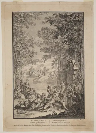 La simple Nature, by Francois-Nicolas Martinet, ink, 1771