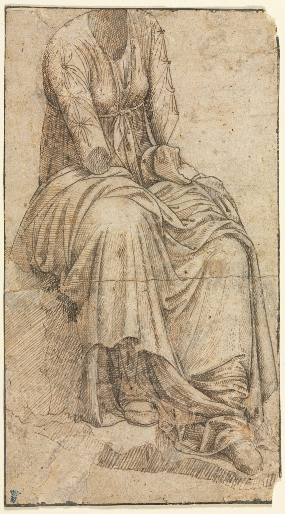 Copy of a Roman Statue of a Seated Woman, detail