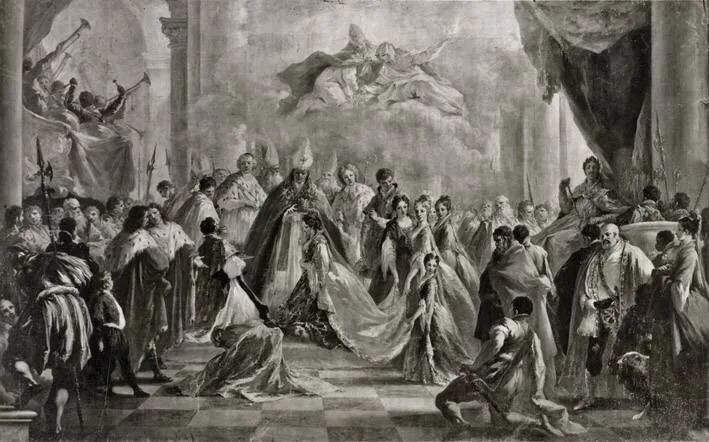 Krönung der Eleonora Magdalena von Pfalz-Neuburg zur Kaiserin, detail