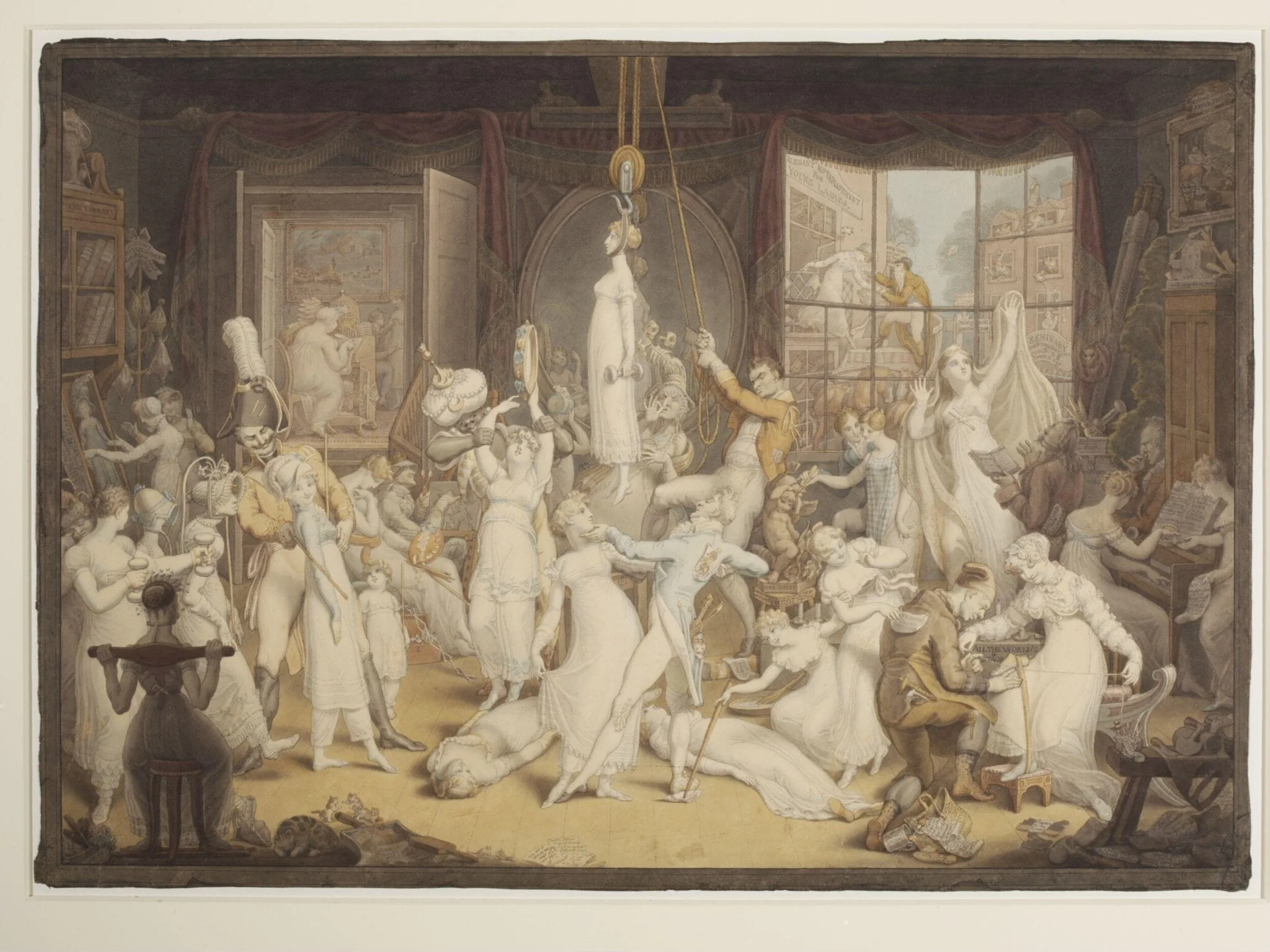 An elegant establishment for young ladies, detail
