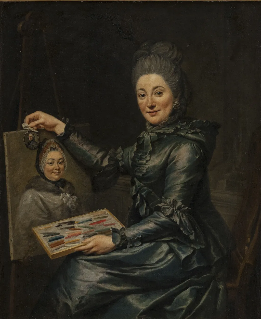 Portrait of the Artist's Daughter Elisabeth, Married Lampe, by Johann Georg Ziesenis, oil, 1753