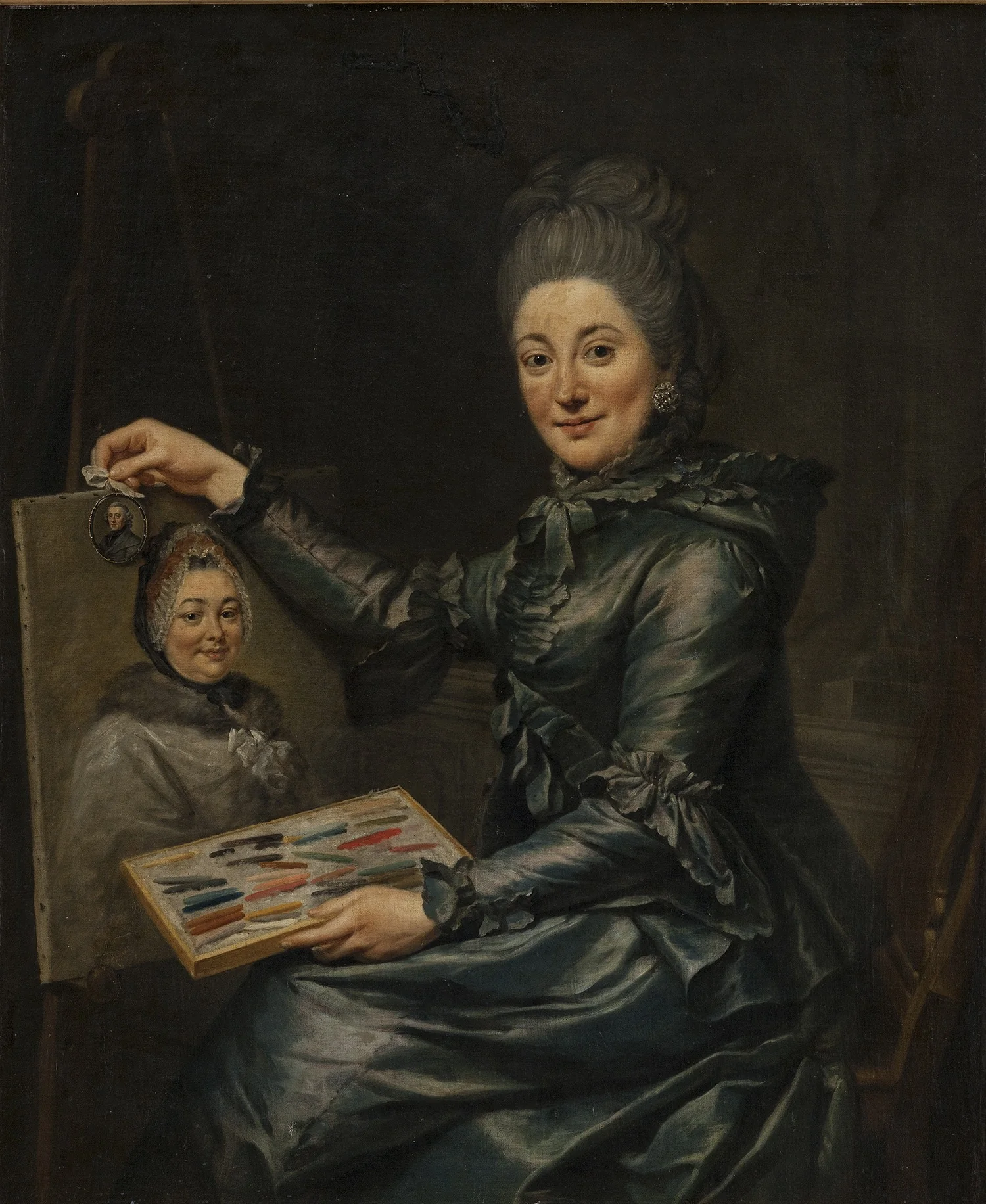 Portrait of the Artist's Daughter Elisabeth, Married Lampe, detail
