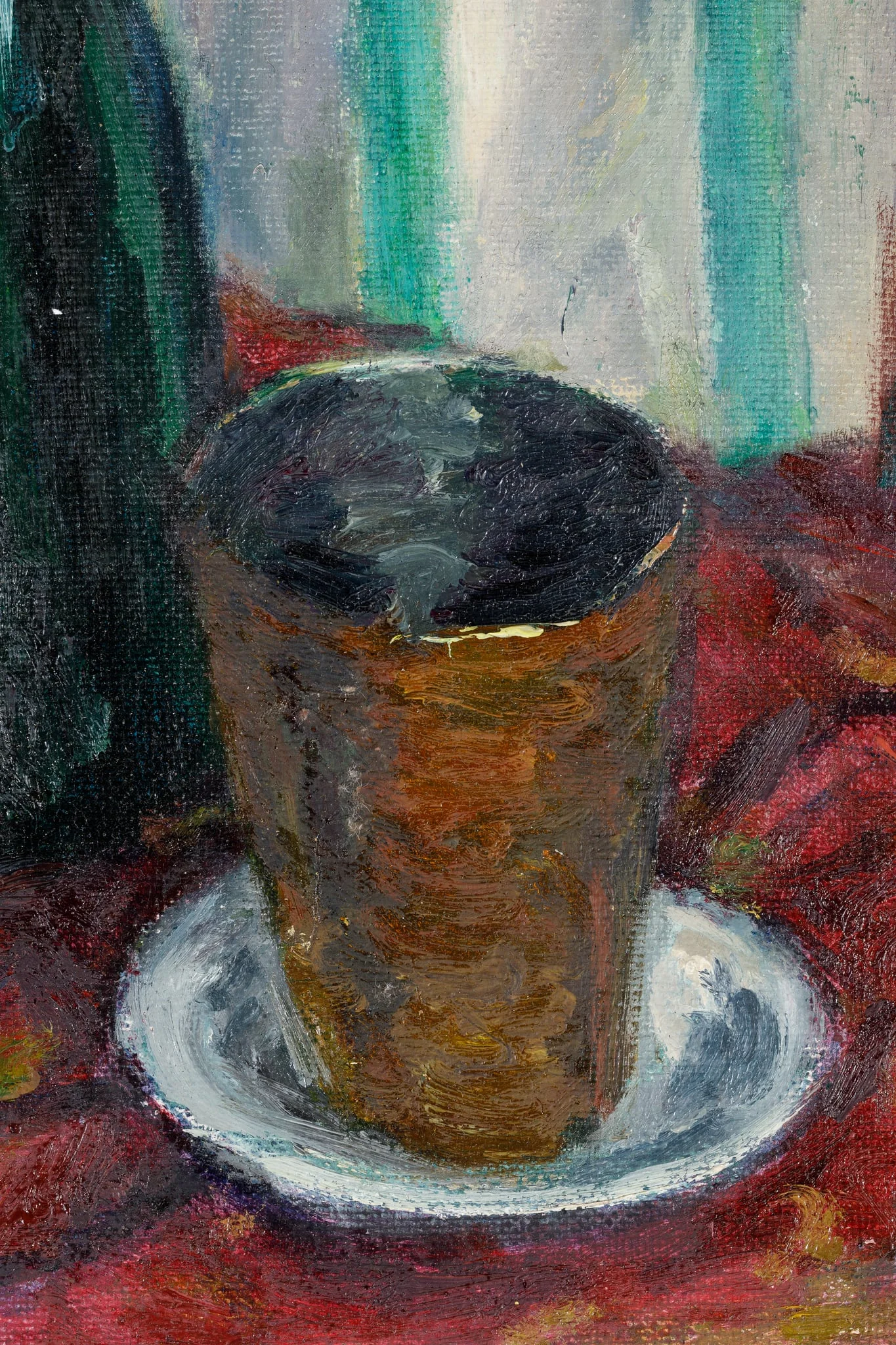 Natură statică cu pahar, detail