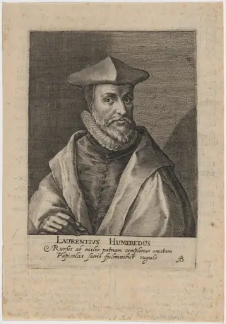 Laurence Humphrey, by Willem de Passe, ink, 1620