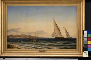 Aften ved Middelhavet. I baggrunden Marseille og øen If