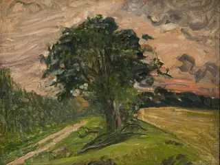 Aftenlandskab. Tisvilde, by Albert Gottschalk