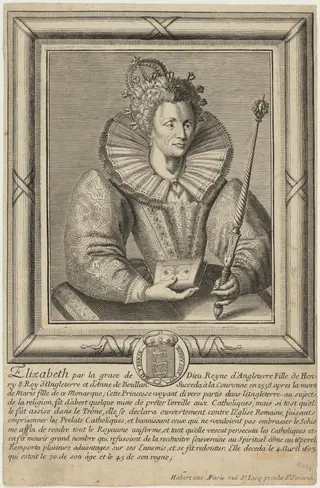 Queen Elizabeth, by after Crispijn de Passe I