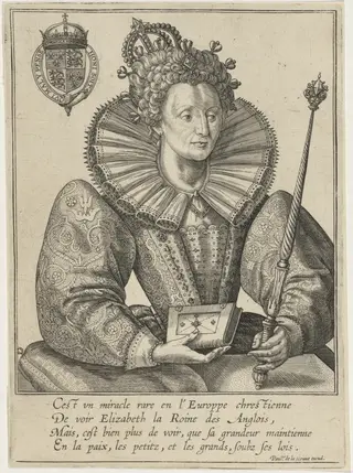 Queen Elizabeth, by after Crispijn de Passe I