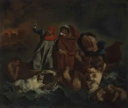 Dante's Bark, by After Eugène Delacroix