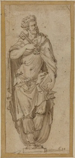 Saint Peter, by after Francesco Salviati