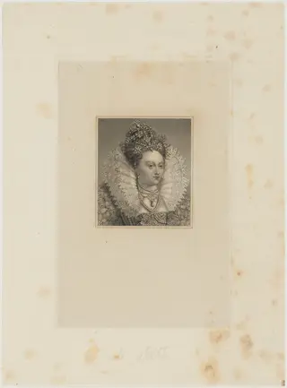 Elizabeth, by after Isaac Oliver