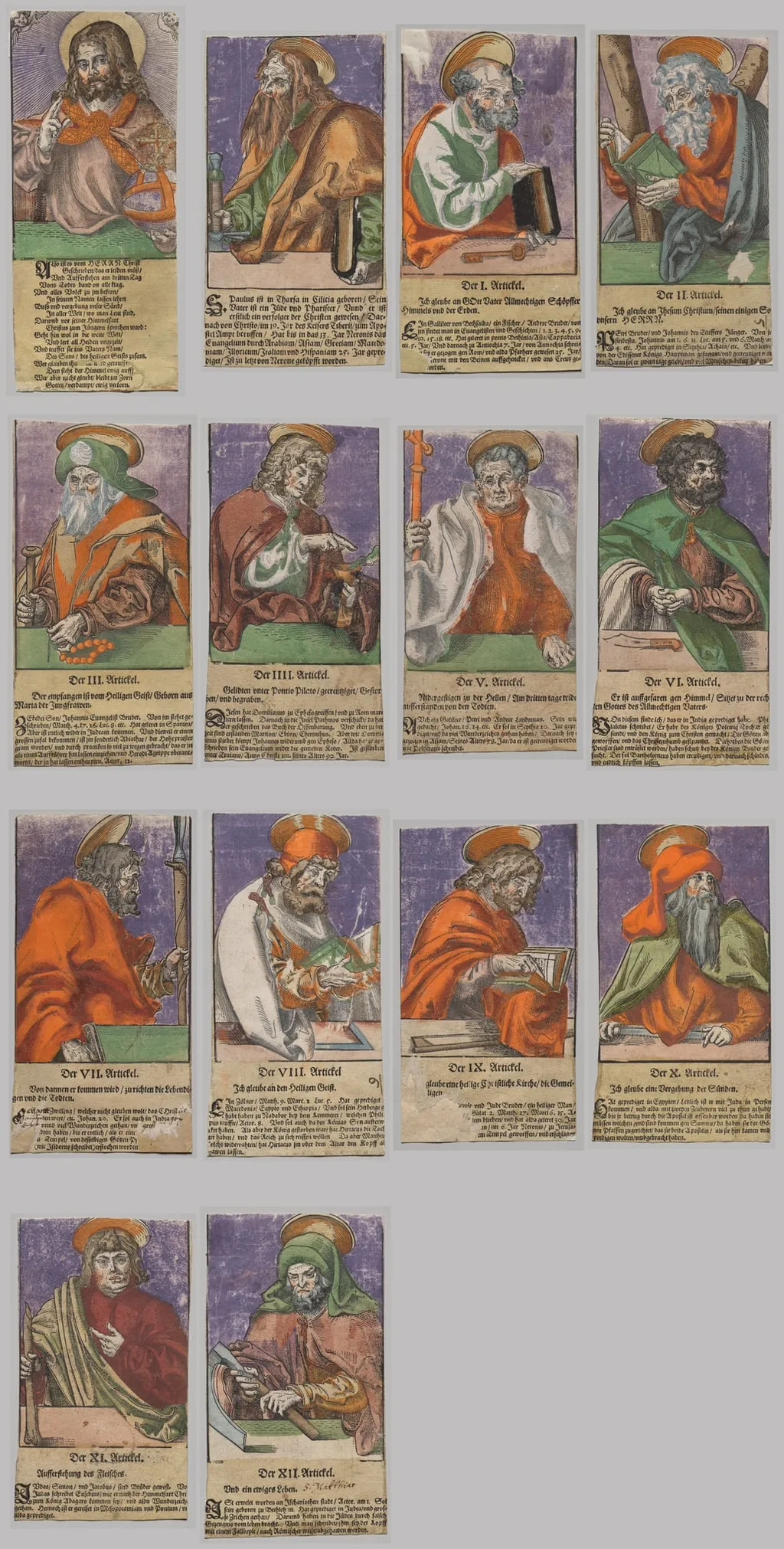 Christ, the Twelve Apostles, and Saint Paul, by After Lucas Cranach the Elder