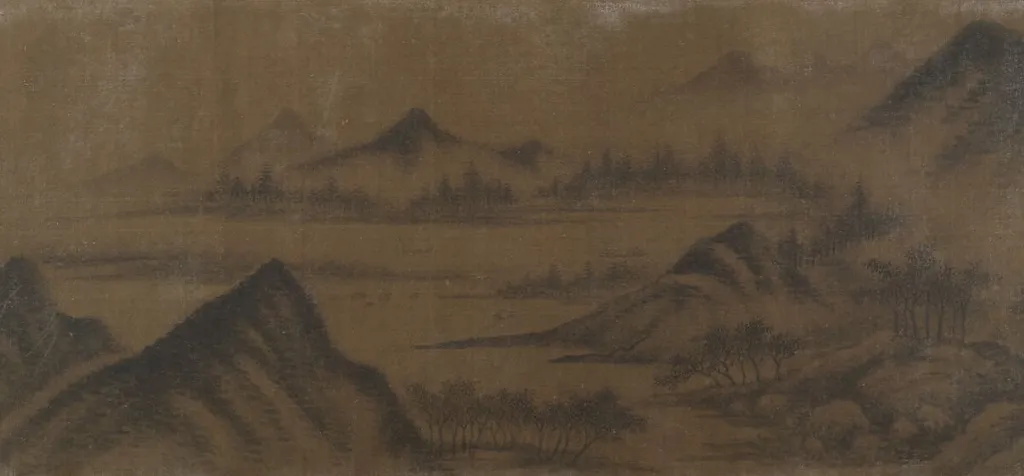 清 佚名 米芾(僞款) 雲山圖 卷|Mountain Landscape, by After Mi Fu, ink, 1777