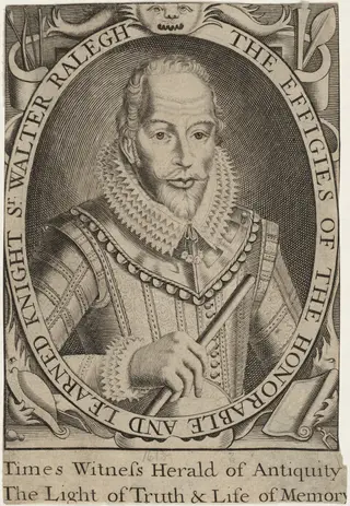 Sir Walter Raleigh, by after Simon de Passe