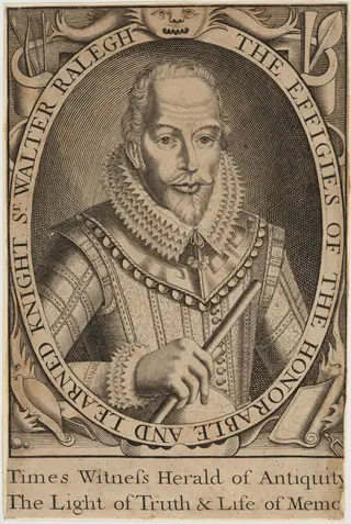Sir Walter Raleigh, by after Simon de Passe