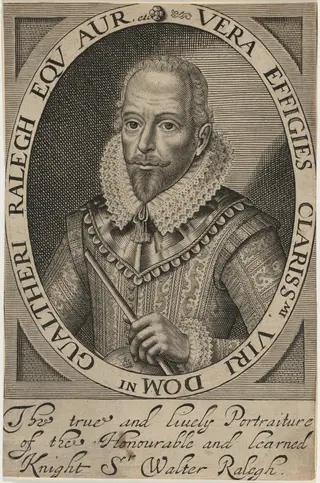 Sir Walter Raleigh, by after Simon de Passe