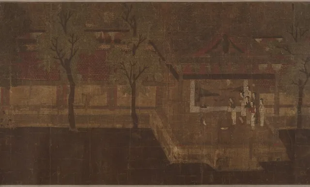 明/清　佚名　傳蕭照　中興瑞應第七圖　卷|Pavilion with Figures