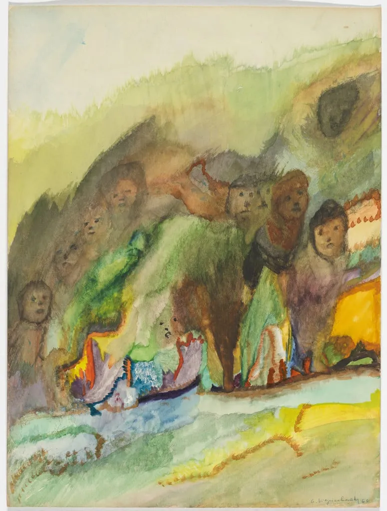 Untitled, by Agatha Wojciechowsky, watercolor, 1962