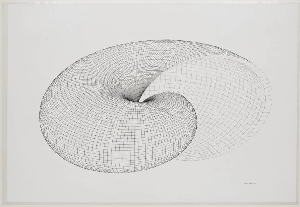 Untitled, by Agnes Denes, ink, 1988