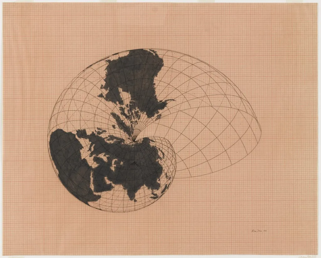 Untitled, by Agnes Denes, charcoal, 1974