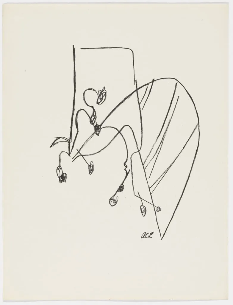 Untitled, by Agnes Lyall, ink, 1937