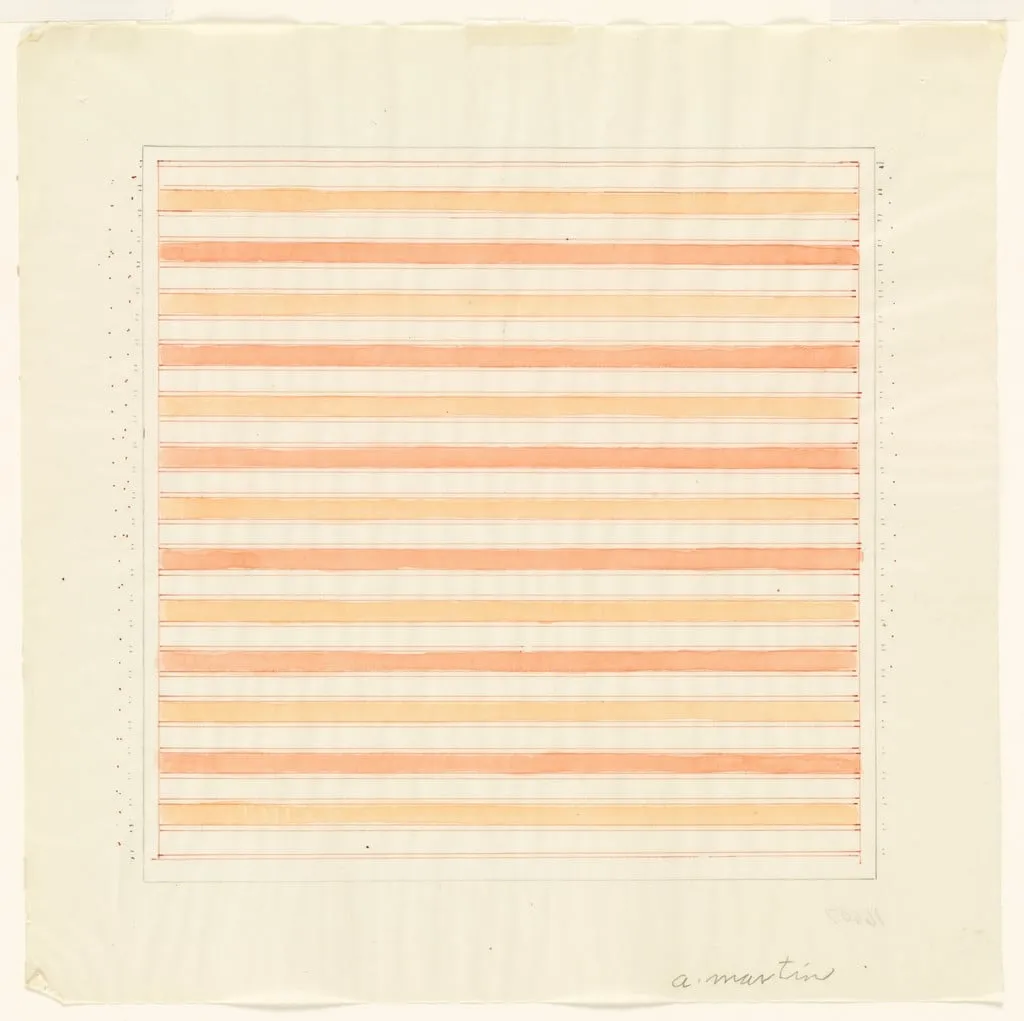 Untitled, by Agnes Martin, watercolor, 1978