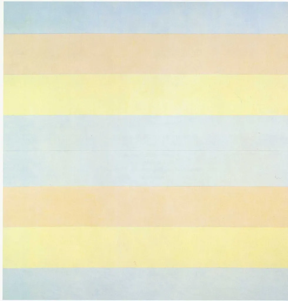 Untitled, by Agnes Martin, acrylic, 1997