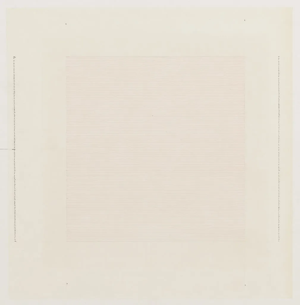 Untitled, by Agnes Martin, graphite, 1964