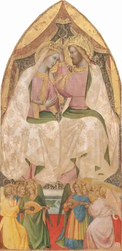 The Coronation of the Virgin with Six Angels, by Agnolo Gaddi
