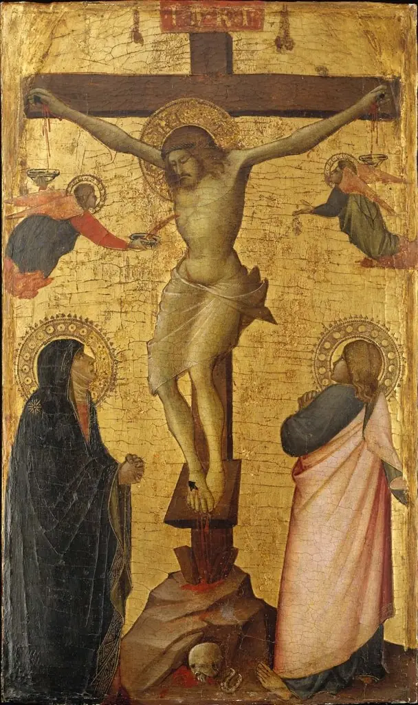 The Crucifixion with the Virgin and Saint John, by Agnolo Gaddi