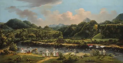 View on the River Roseau, Dominica, by Agostino Brunias