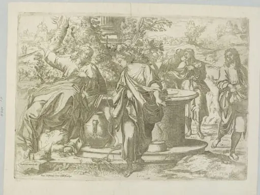 Christ and the Woman of Samaria, by Agostino Carracci