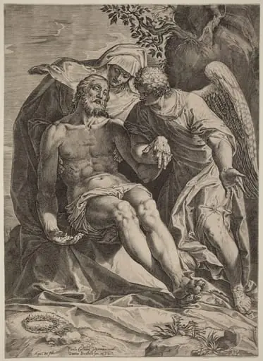 Pietà, by Agostino Carracci